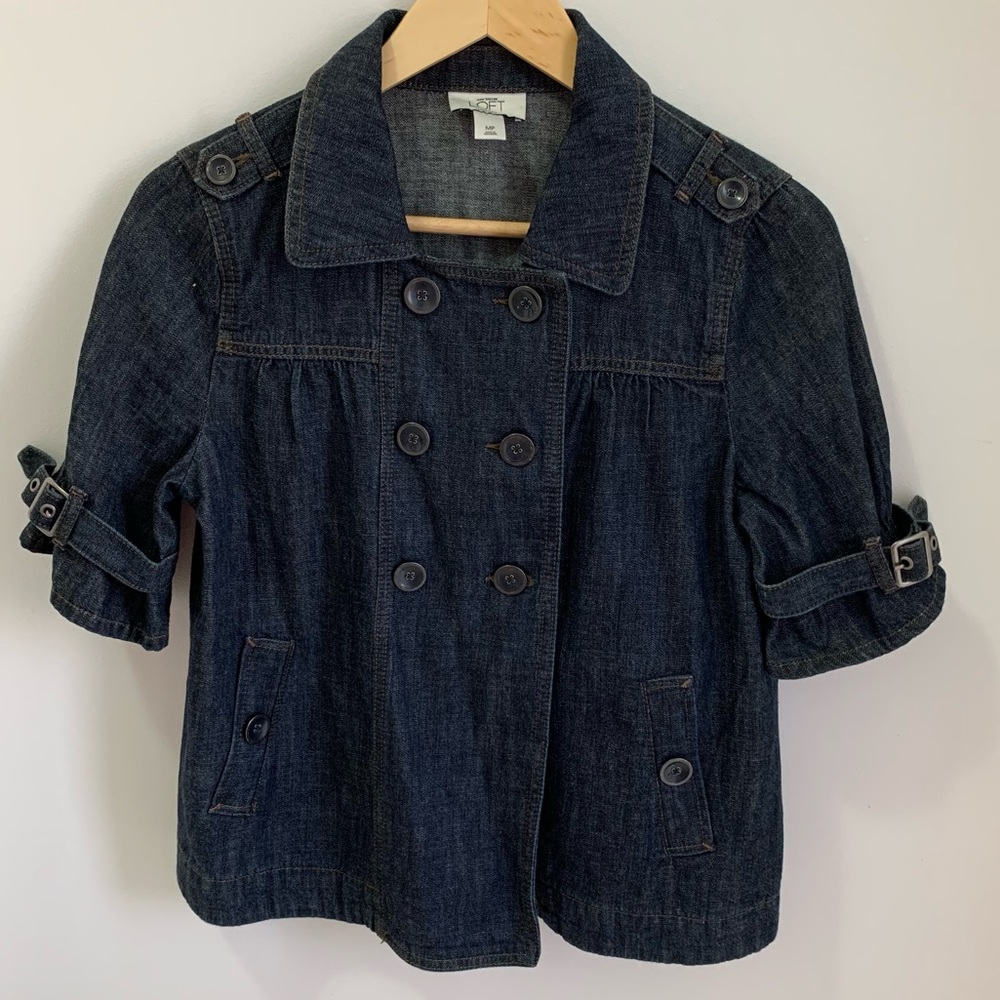 Ann Taylor Loft Petites Denim Blouse - Picture 1 of 6